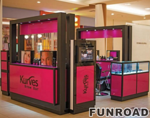 Modern Cosmetic Kiosk  for Shopping Mall Design 