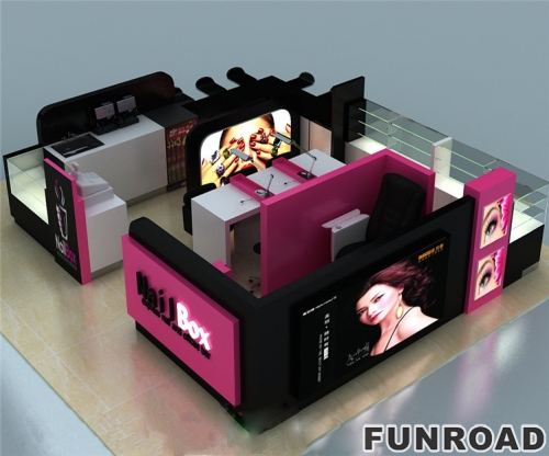 Stylish Cosmetic Display Showcase for Shopping Mall Design