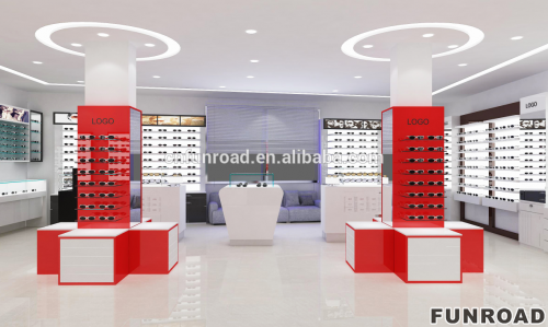 Factory Sale Optical Shop Design Wood Sunglass Display Shelf