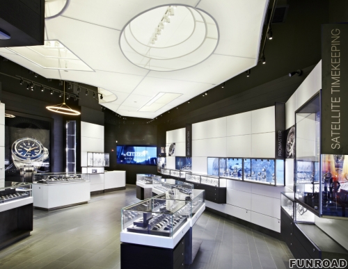 High end retail store watch display counter for shop interior design