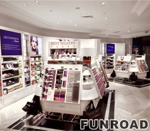    Retail Wooden Cosmetic Showcase for Beauty Store 