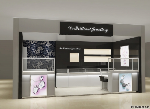 For Brand Store Jewelry Display Showcase with Glass Case
