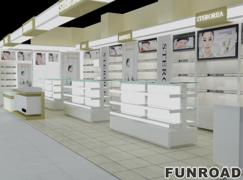 cosmetic showroom design display furniture