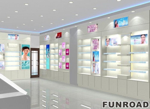 New Design Cosmetic Display Showcase with LED for Shopping Mall Decor