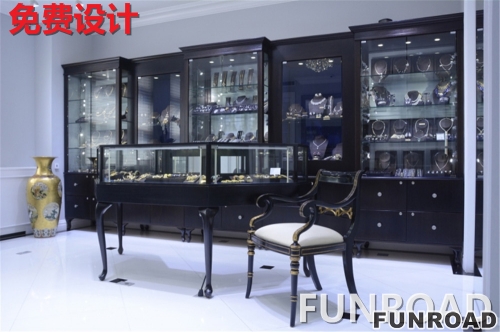 Jewelry display cabinet made by shenzhen display cabinet factory, complete renderings
