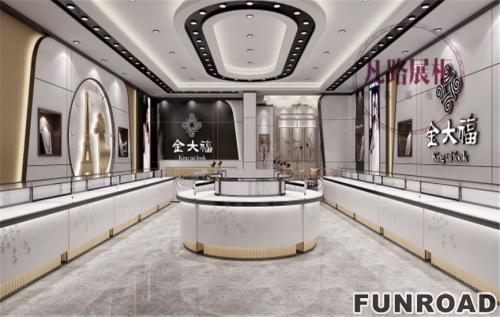 Jindafu brand is customized and high-end jewelry in the fanyu display cabinet factory