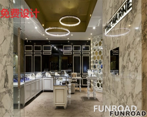 Funroad jewelry display cabinet manufacturer, free design of the exhibition cabinet drawings