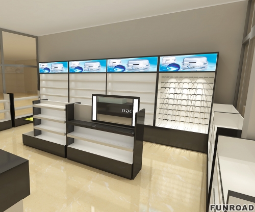 Glass Cosmetic Display Showcase for Beauty Store Design
