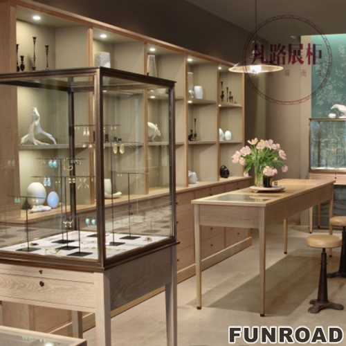 ​Wooden Jewelry Display Showcase for Store Decor