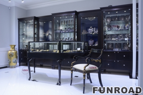 Private jewelry collection room display cabinet