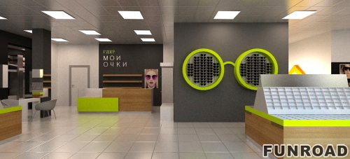 3D sunglass shop design sunglass showcase sunglass retail counter