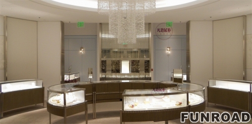 ​OEM Round Display Cabinet for Jewelry Brand Store 