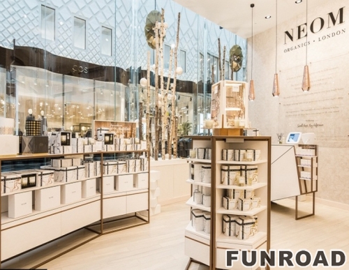 perfume showroom design with display furniture