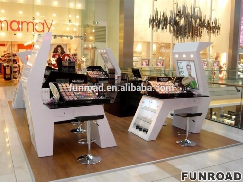 Customized Cosmetic Display Kiosk for Mall Furniture Decoration