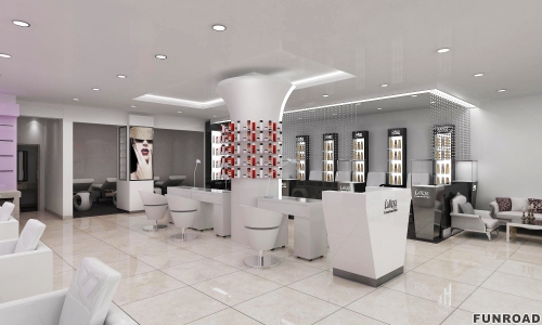 Customized barber shop interior design for barber shop furniture