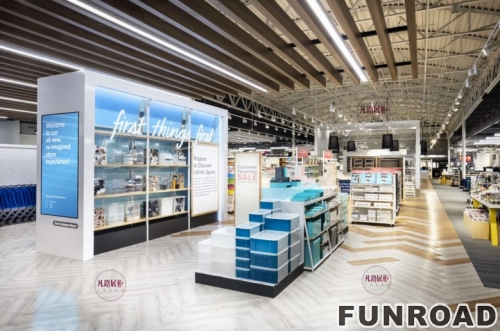 Wooden Display Showcase for Shopping Mall Goods Display