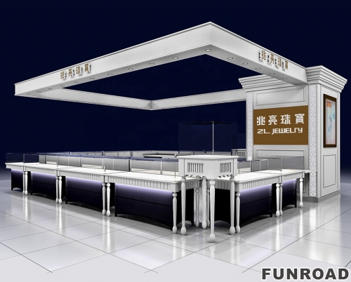 Luxury Retail Jewelry Kiosk In Mall 