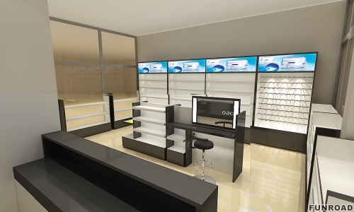 Bespoke cosmetic store display cabinet makeup display shelves for Cosmetic Shop Fixture