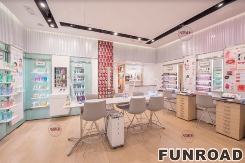 Pink Cosmetic  Display Showcase  Interior Design