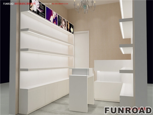 ​Modern White Cosmetic Display Racks For Wall Decor