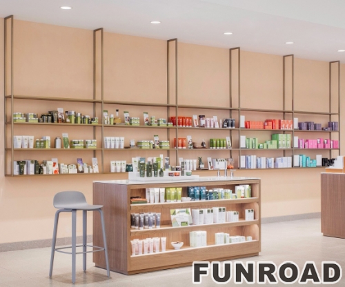  Modern Design Wooden Cosmetic Shop Counter