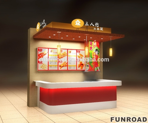 Customized Mall Barbecue Kiosk of Fast Food Kiosk Counter Design