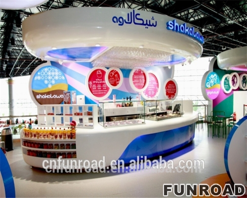 Custom Display Kiosk for Candy Store Interior Design