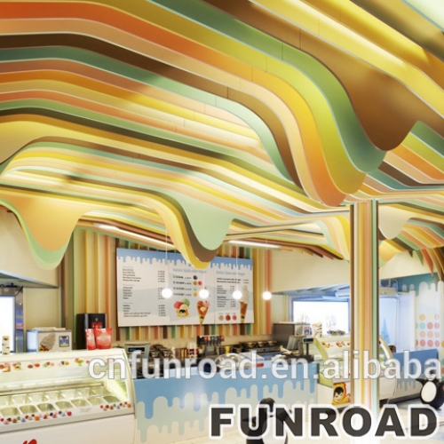 Colorful Ice Cream Shop Interior Design With Counter 