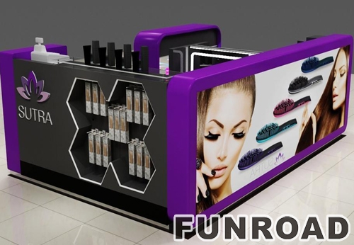Purple Design Salon Display Cabinet for Beauty Shop Decor