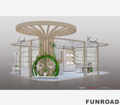 Luxury Wooden Jewelry Display Kiosk for Mall Furniture