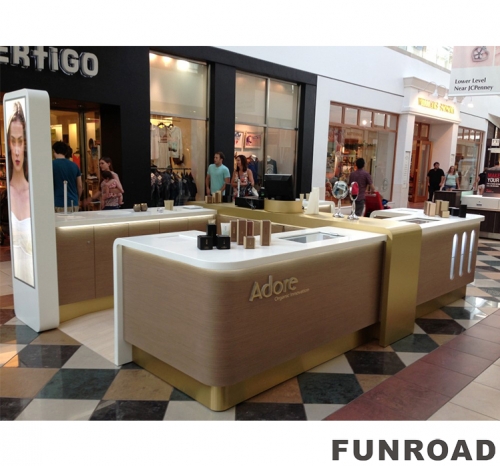 Modern Fashion Perfume Kiosk Cosmetic Kiosk Design For Shopping Mall