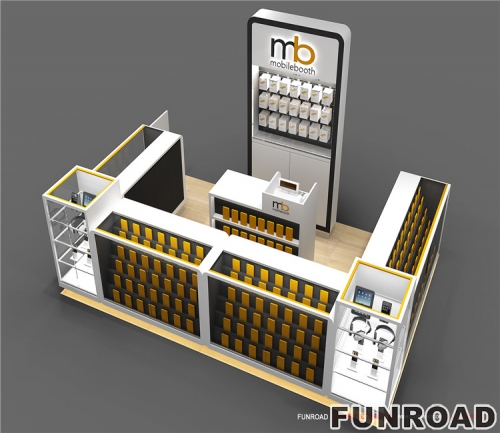 China electronics kiosk display counter design kiosk for cell phone 