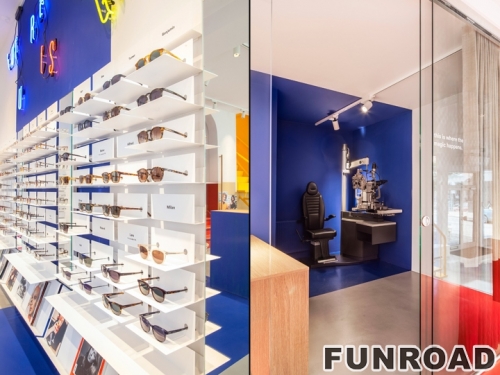 Customized unique store display shelf furniture for Optical shop 