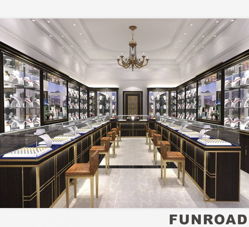 High end Custom Retail Jewelry counter furniture With Modern Design Jewelry Island Counter 