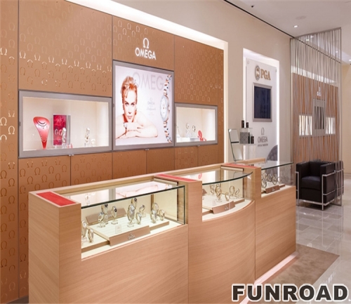 Hot sale jewelry floor display stands jewellery store furniture 