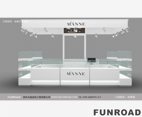 Factory custom jewelry and watch kiosk design