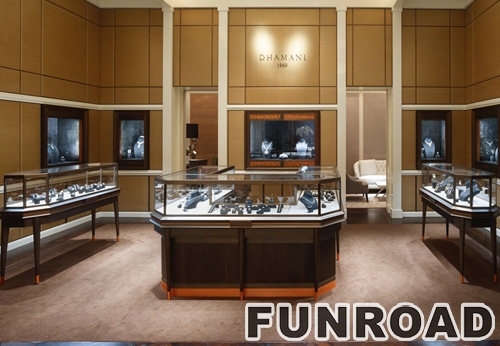 Classic design Jewelry counter display furniture for jewelry shop layout 