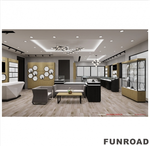 Black ​Modern Jewelry Store Design