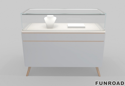 White Design Jewelry Showcase For Jewelry Shop Dispay Furniture 