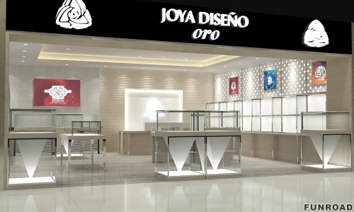 Professional Custom kiosk black and white mall shopping for jewelry 