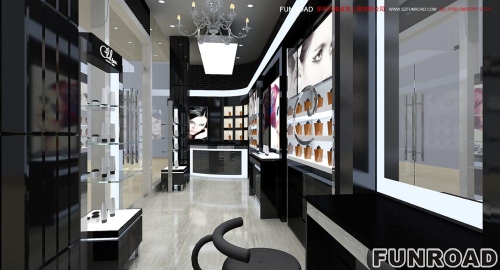 Modern design cosmetic store display furniture makeup display shelves for whole store fixtures