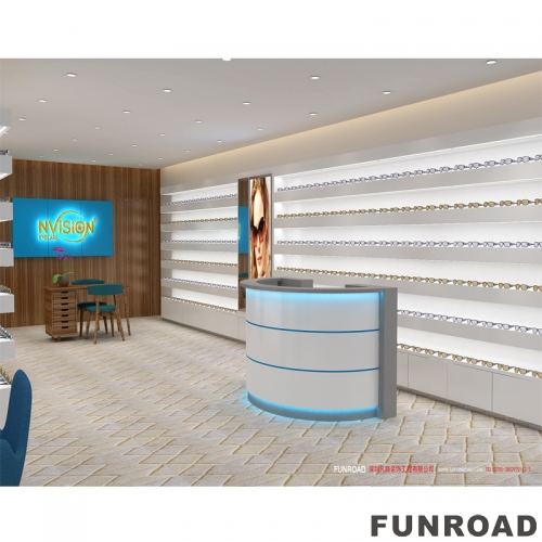 High End Sunglasses Shop Interior Display Shelves Eyewear Display Furniture For Sale