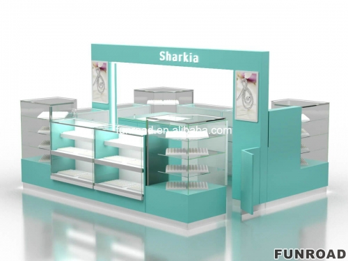 Free Design Luxury Retail Jewelry Store Display Cabinets Glass Metal Jewelry Showcase Kiosk