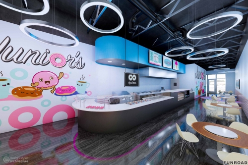 High Quality Indoor Green Coffee Bubble Tea Beverage Bar Counter Fresh Juice Bar Kiosk Design for Shopping Malls Varnish Surface