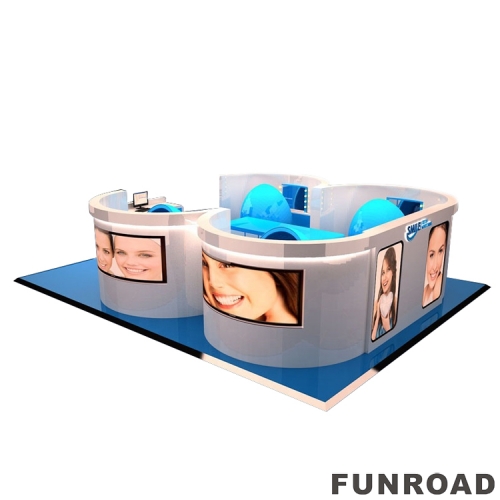 Customized Teeth Whitening Kiosk Free Design Mall Store Furniture with LED Light for Display