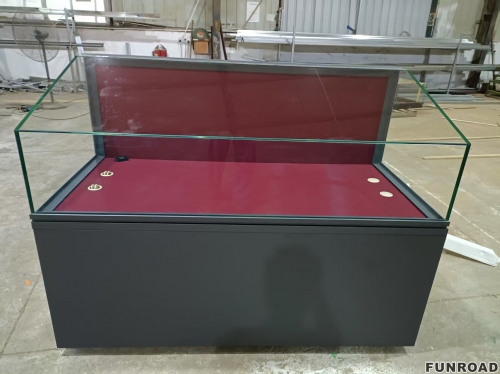 Customized Modern Museum Exhibition Display Cabinet Showcase Solid Wood and Aluminium Vitrine Model for Jewelry