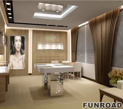 Factory Direct Sales Store Showroom Layout Interior Custom Shopping Mall Luxury Display Cabinet Kiosk Shop Renovation