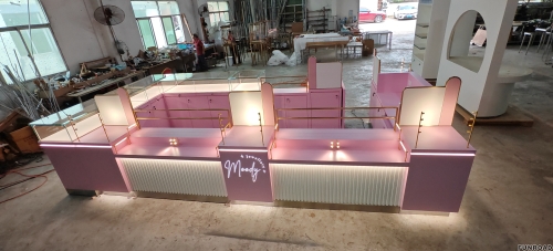 Custom Shop Mall Decoration Jewelry Kiosk Design Jewelry showcase Cabinet for Glass Jewelry Display showcase