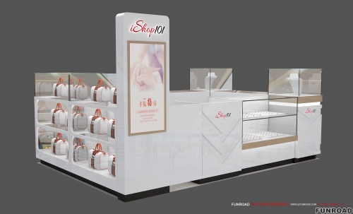 Funroad High-end Shopping Mall Jewelry Kiosk Sales Counter Simple Style Jewelry Store Customization