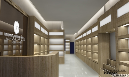 Custom Modern Watch Shop Counter Display Made of MDF and Tempered Glass with LED Light for Watch Shop Cabinet & Interior Ideas